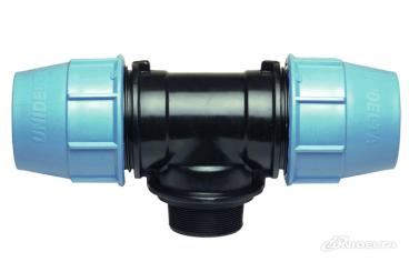 PP T-Stück 90°  AG - 110 x 4" x 110 PN 16 