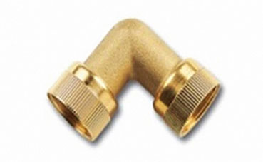 Winkel Messing 1" IG x 1" IG mit flachdichtenden Verschraubungen