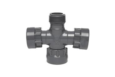 Kreuz-Verteiler 3 x 1“ IG + 1 x 1“ AG 
