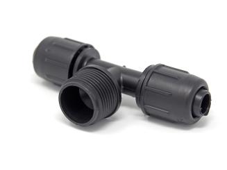 T-Stück 16 mm x 3/4" AG x 16 mm Tülle 