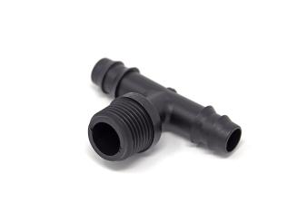 T-Stück 16 mm x 1/2" AG x 16 mm Tülle 