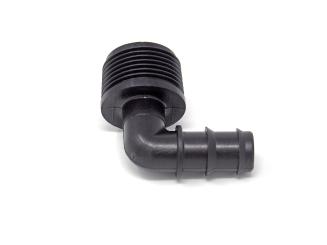 Winkel 90° - 16 mm Tülle x 3/4" AG 