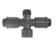 PVC-Kreuzstück 1“ IG x 1“ AG x (2x) 1" AG 