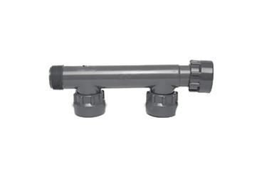 T-Verteiler für 2 Ventile 1“ IG x (2 x 1“ IG) x 1“ AG 