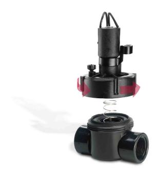 EZ-Flo Plus 1“ IG, 9 V Impulsspule mit Durchflussregelung 