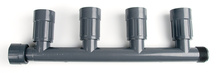 PVC-Verteiler mit 4 Ausgängen 1" IG x 1" AG x (4x) 1" IG 
